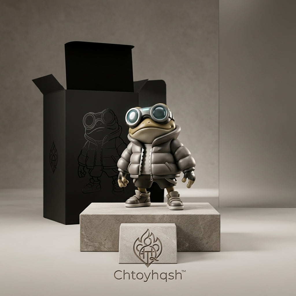 Chtoyhqsh™ Urban Frog Explorer Designer Figure