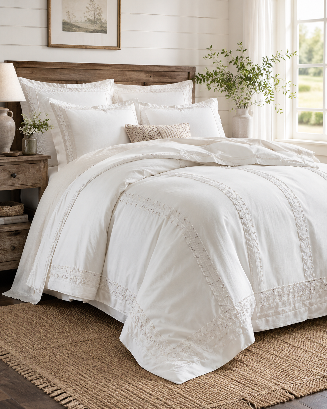 Vivisophi™ IvoryStitch Embroidered Duvet Cover