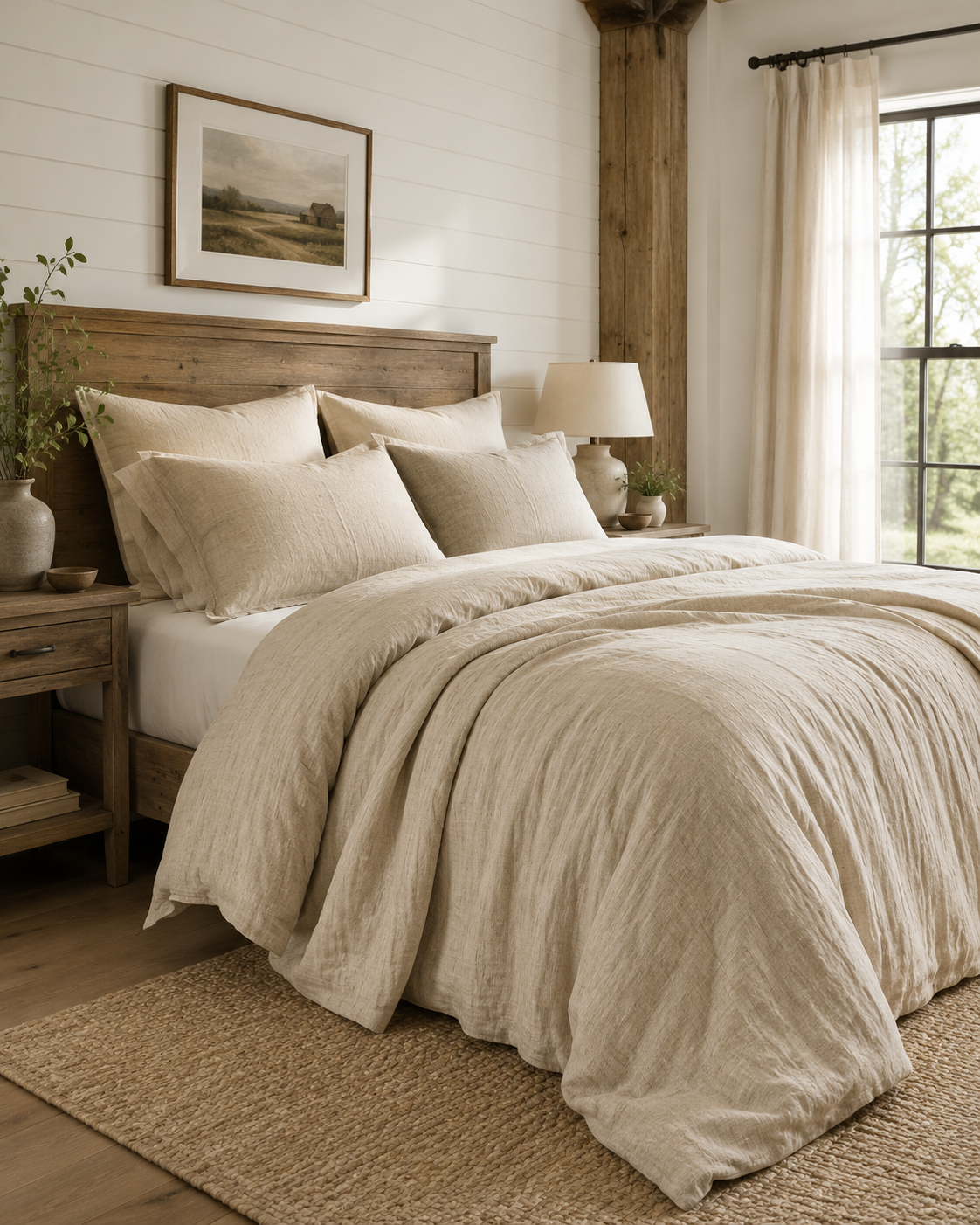 Vivisophi™ LinenVale Beige Duvet Set